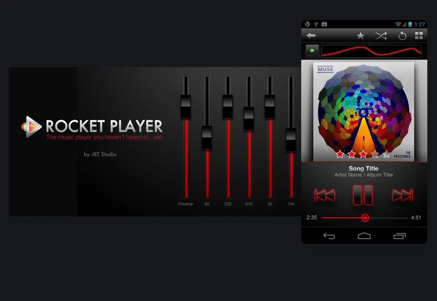 RocketPlayer design work